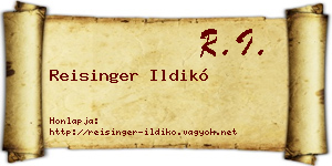 Reisinger Ildikó névjegykártya